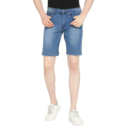 TCI Men’s Light Blue Denim Shorts - Regular Fit (Sizes 28 to 38)