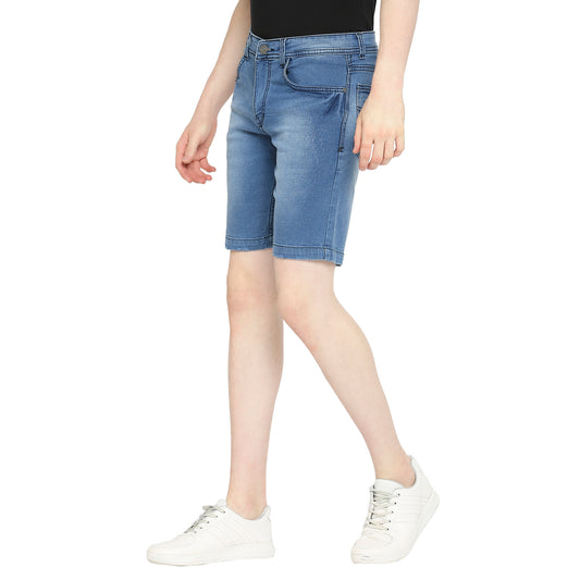 TCI Men’s Light Blue Denim Shorts - Regular Fit (Sizes 28 to 38)
