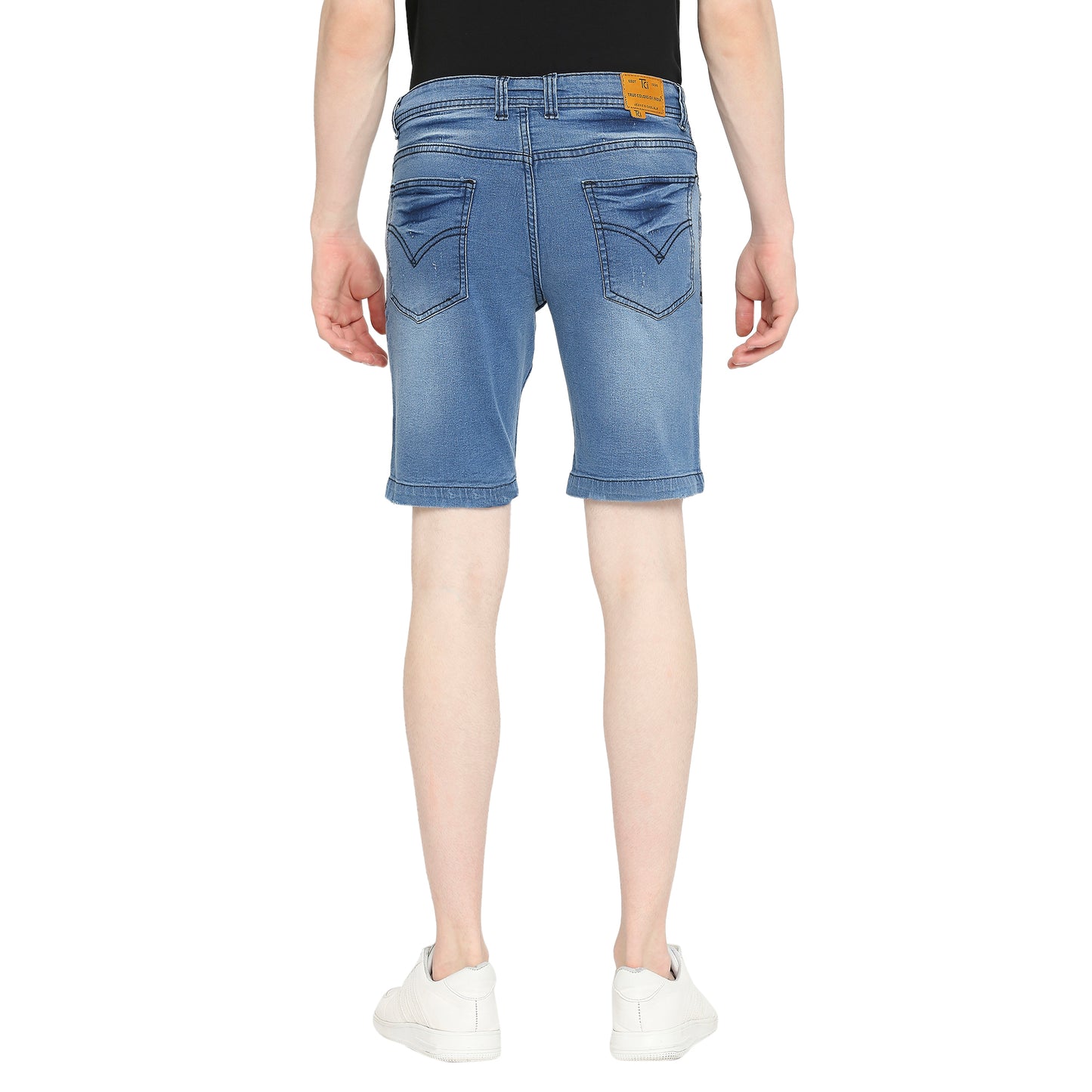 TCI Men’s Light Blue Denim Shorts - Regular Fit (Sizes 28 to 38)