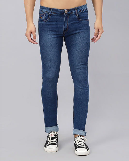 front view of True Colors of India Regular Men Blue Jeans
