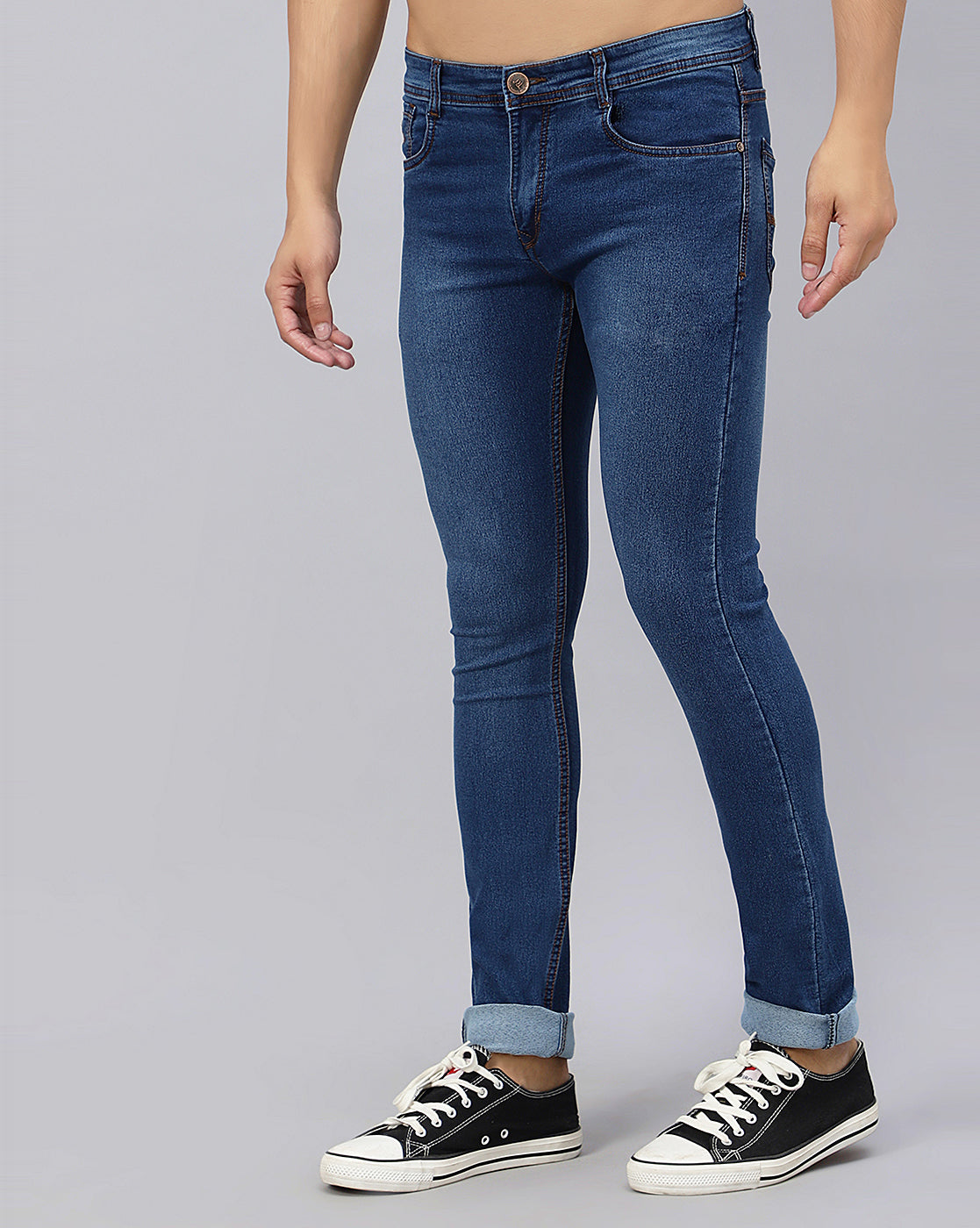 side view of True Colors of India Regular Men Blue Jeans