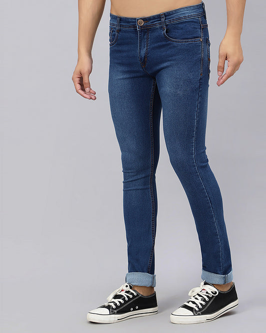 side view of True Colors of India Regular Men Blue Jeans