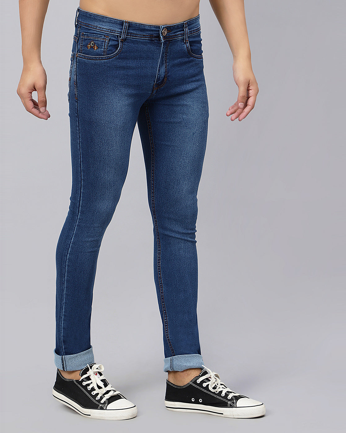 regular fit and waist band view True Colors of India Regular Men Blue Jeans