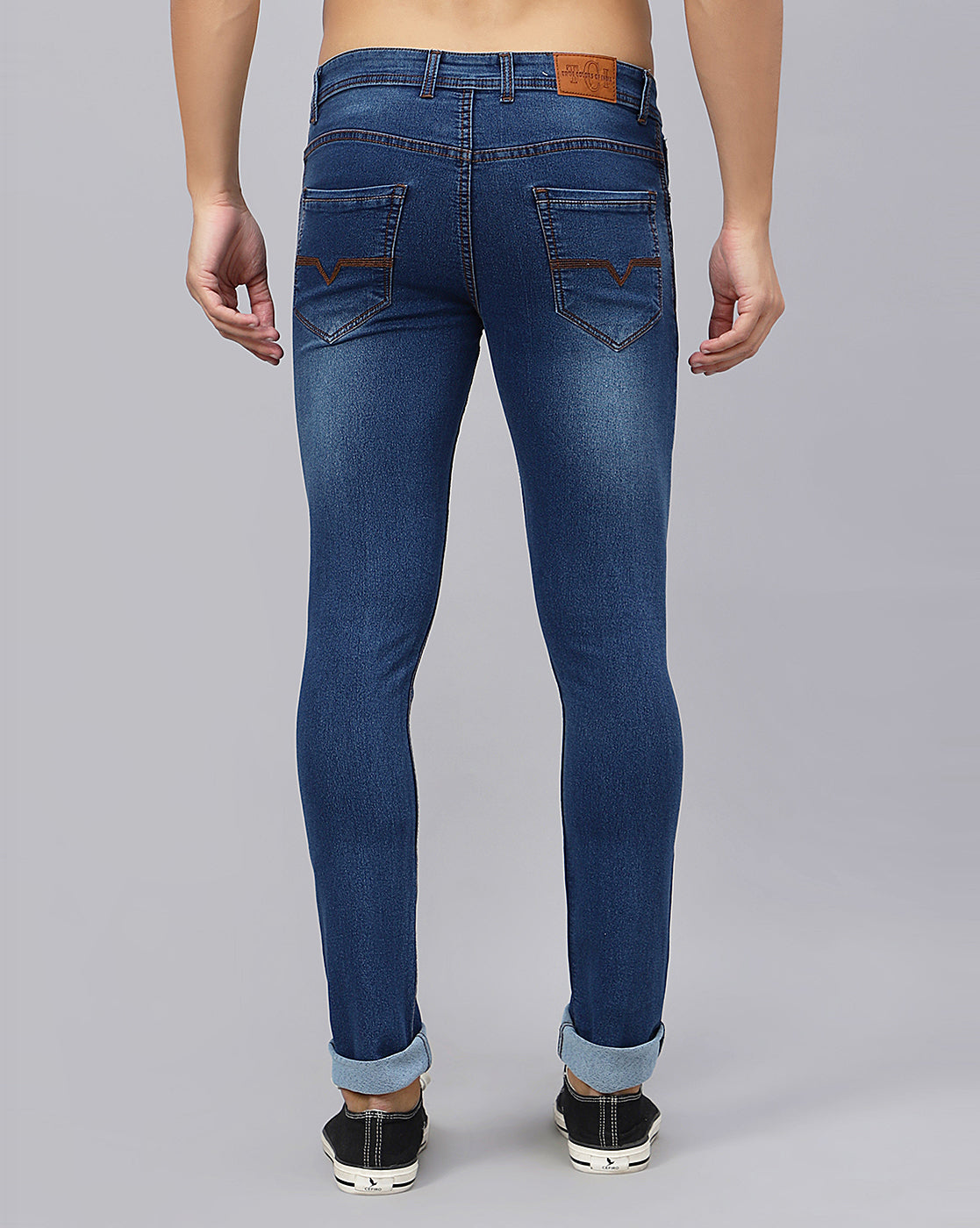 back view with back pocket True Colors of India Regular Men Blue Jeans