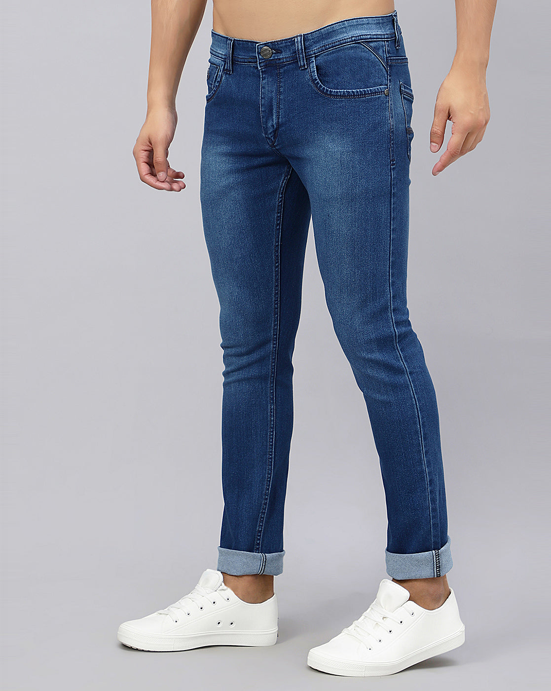 side view of TCI (True Colors of India) Regular Men Blue Jean