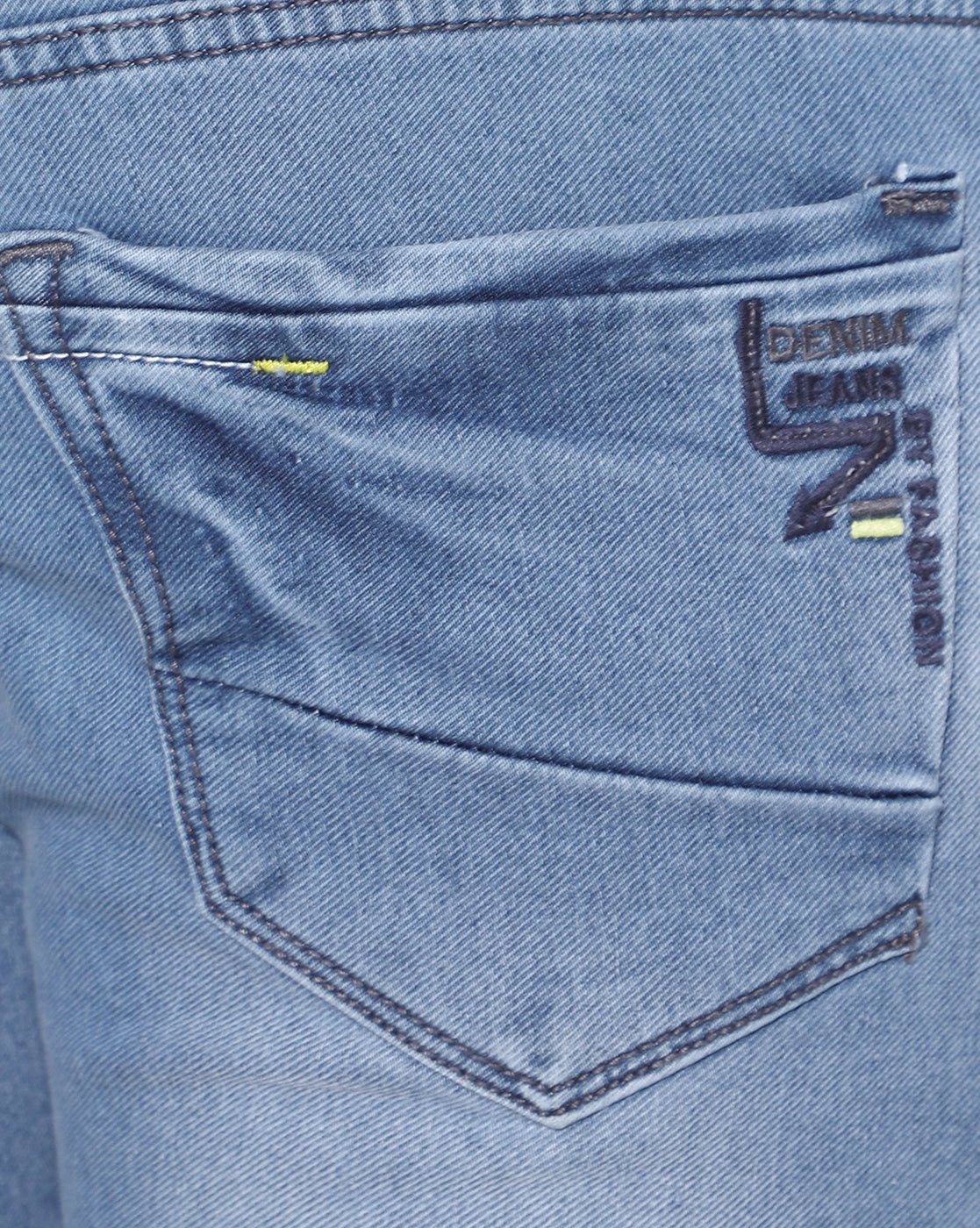 True Colors of India®️ (TCI) Men Light blue knitted cotton jeans