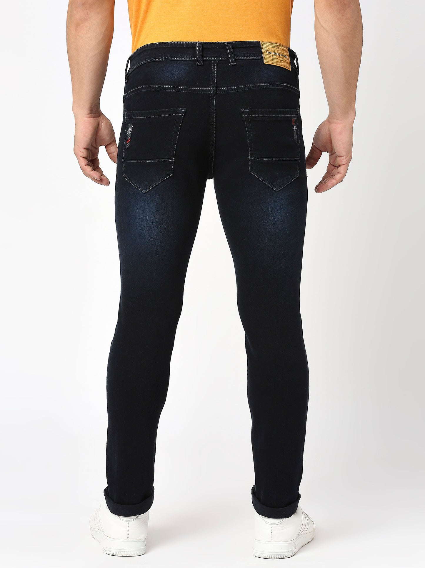 True Colors of India®️ (TCI) Men's slim fit carbon blue stretchable jeans pant