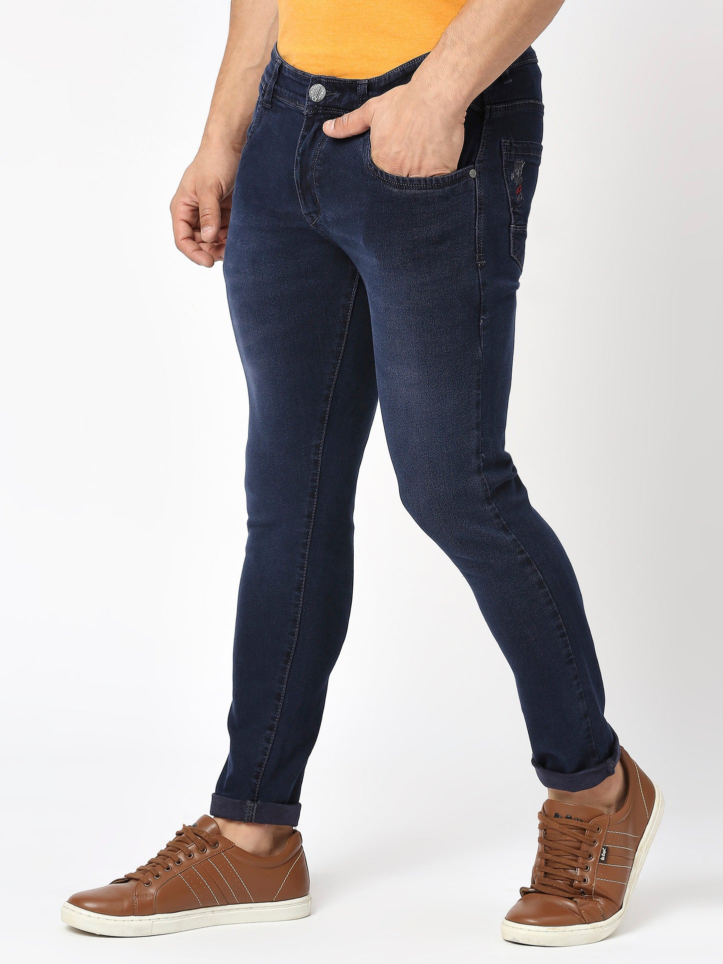 True Colors of India®️ (TCI) Men's slim fit Ink blue stretchable jeans pant