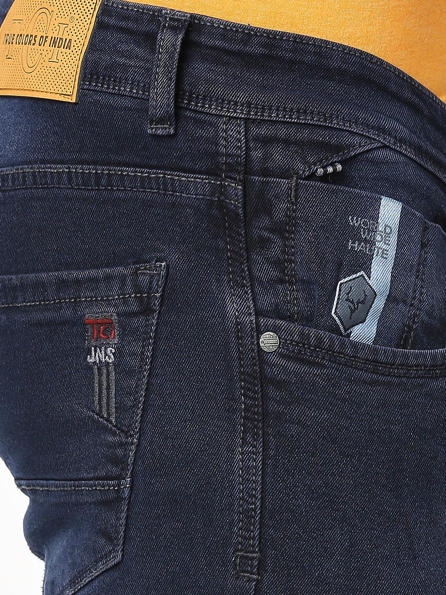 True Colors of India®️ (TCI) Men's slim fit Ink blue stretchable jeans pant