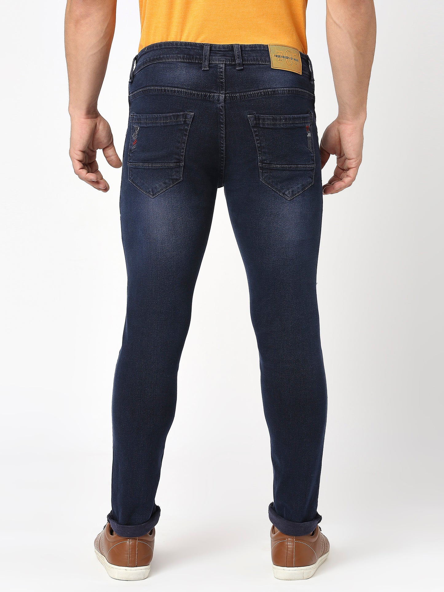True Colors of India®️ (TCI) Men's slim fit Ink blue stretchable jeans pant