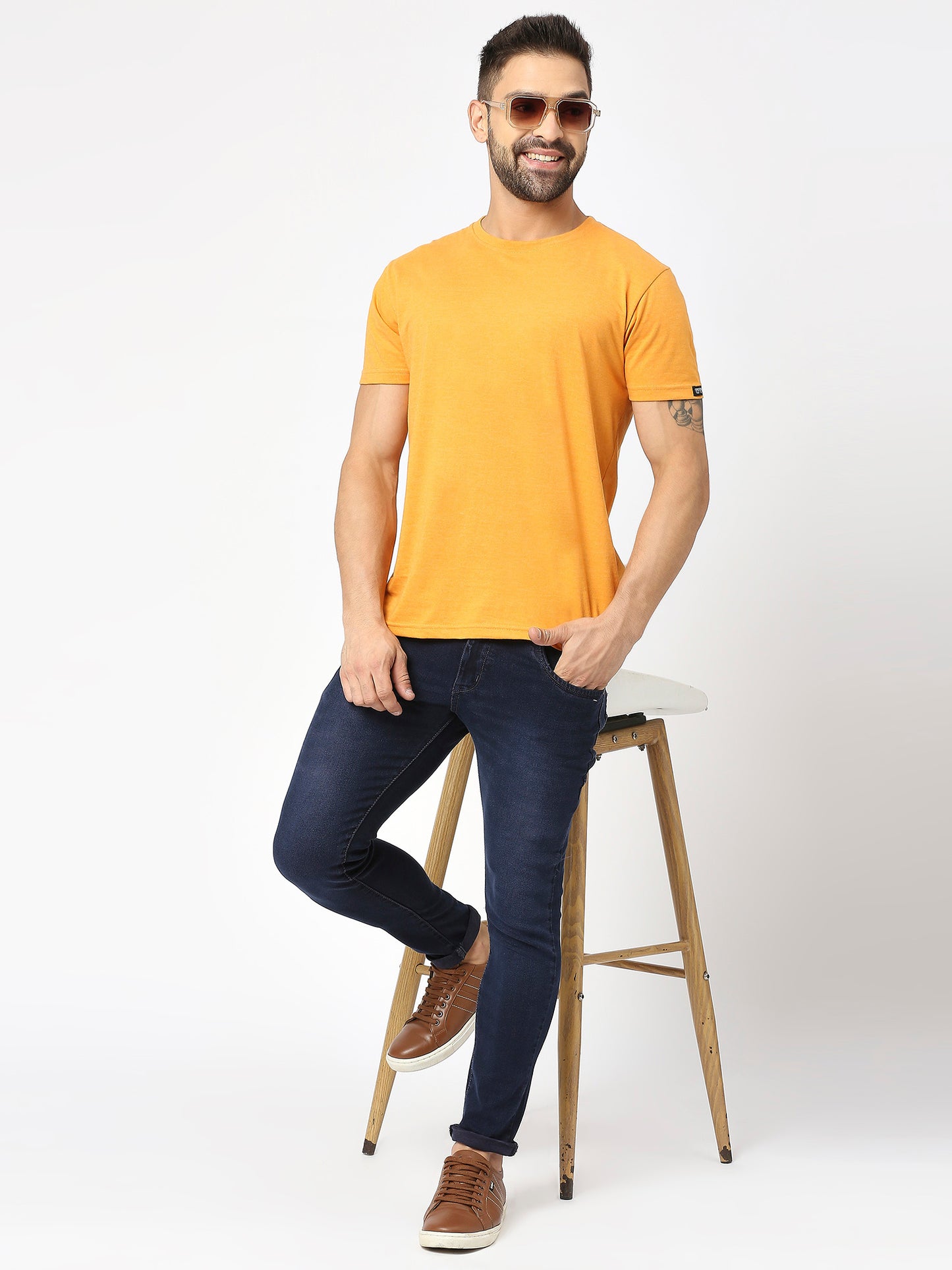 True Colors of India®️ (TCI) Men's slim fit Ink blue stretchable jeans pant