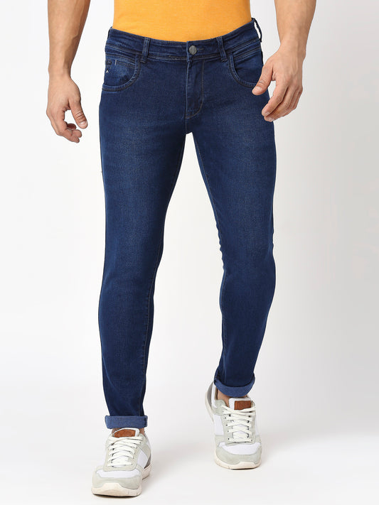 True Colors of India®️ (TCI) Men's slim fit Mid blue stretchable jeans pant