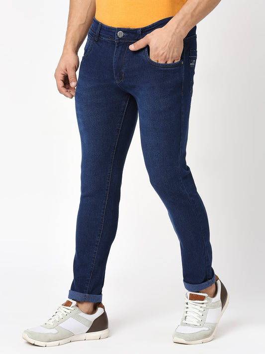 True Colors of India®️ (TCI) Men's slim fit Mid blue stretchable jeans pant