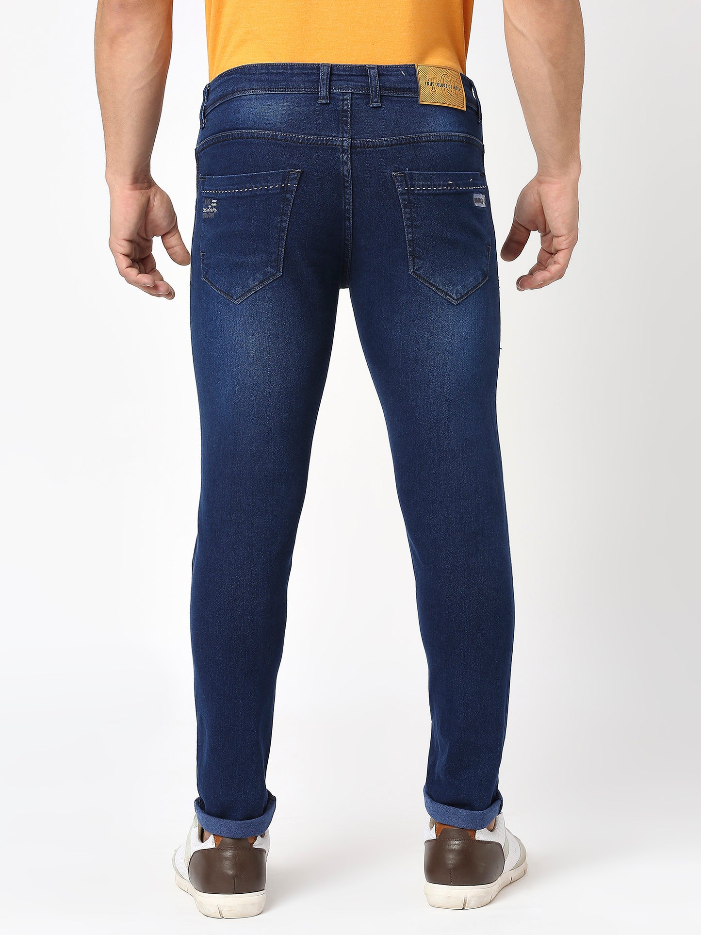 True Colors of India®️ (TCI) Men's slim fit Mid blue stretchable jeans pant