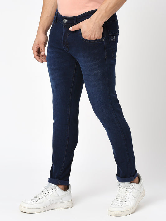 True Colors of India®️ (TCI) Men's slim fit Indigo blue stretchable jeans pant
