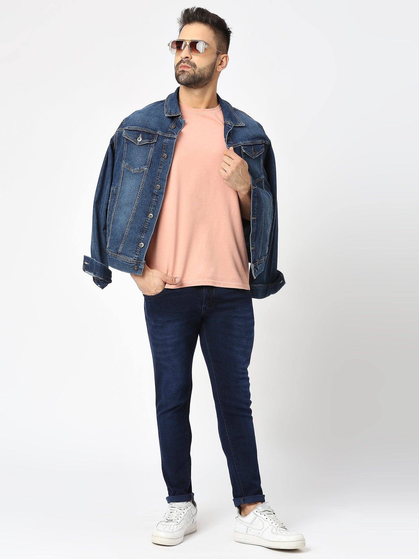 True Colors of India®️ (TCI) Men's slim fit Indigo blue stretchable jeans pant
