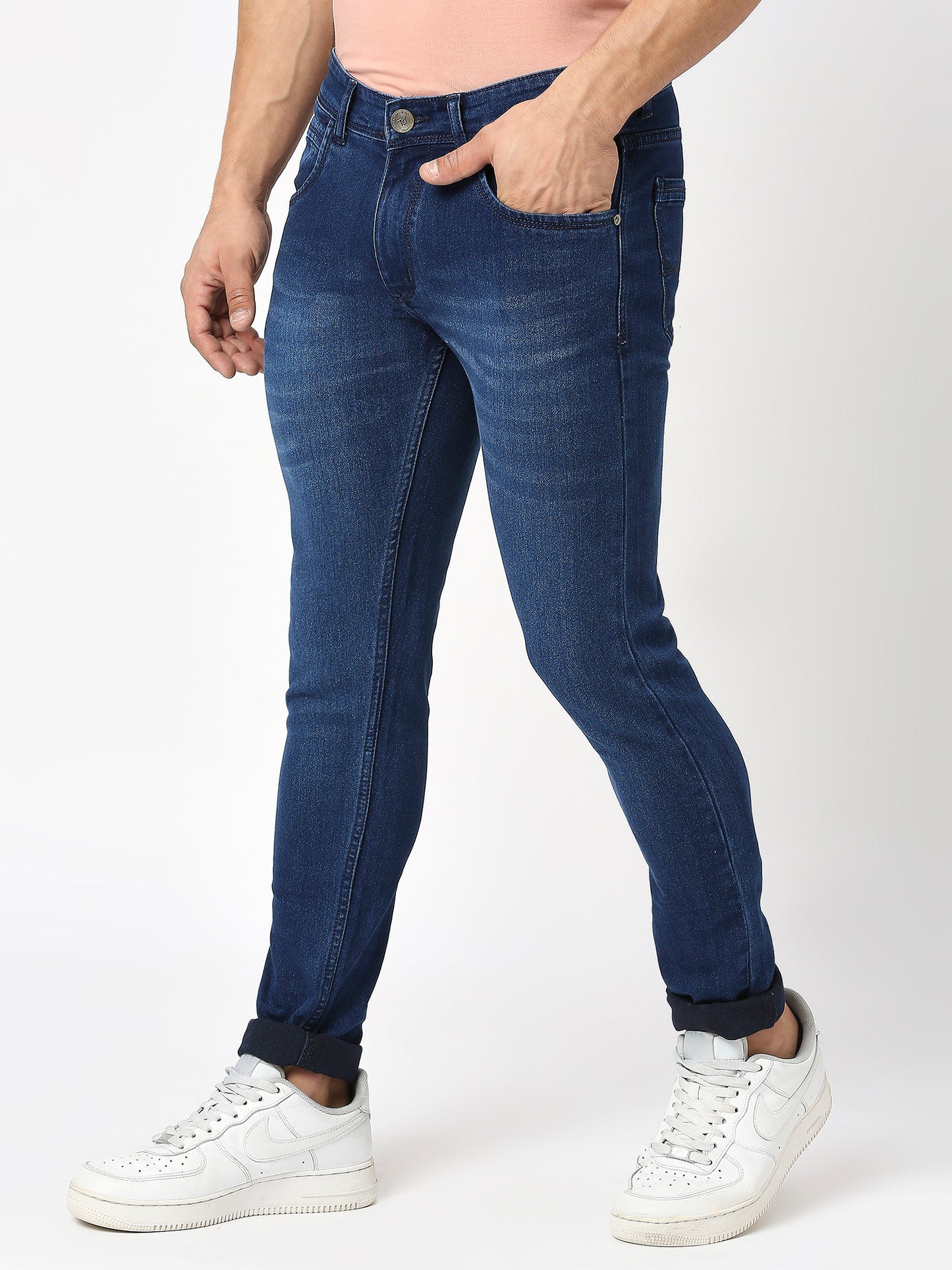 True Colors of India®️ (TCI) Men's slim fit Indigo blue stretchable jeans pant