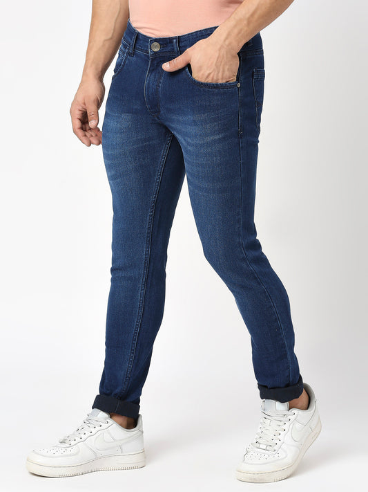 True Colors of India®️ (TCI) Men's slim fit Indigo blue stretchable jeans pant