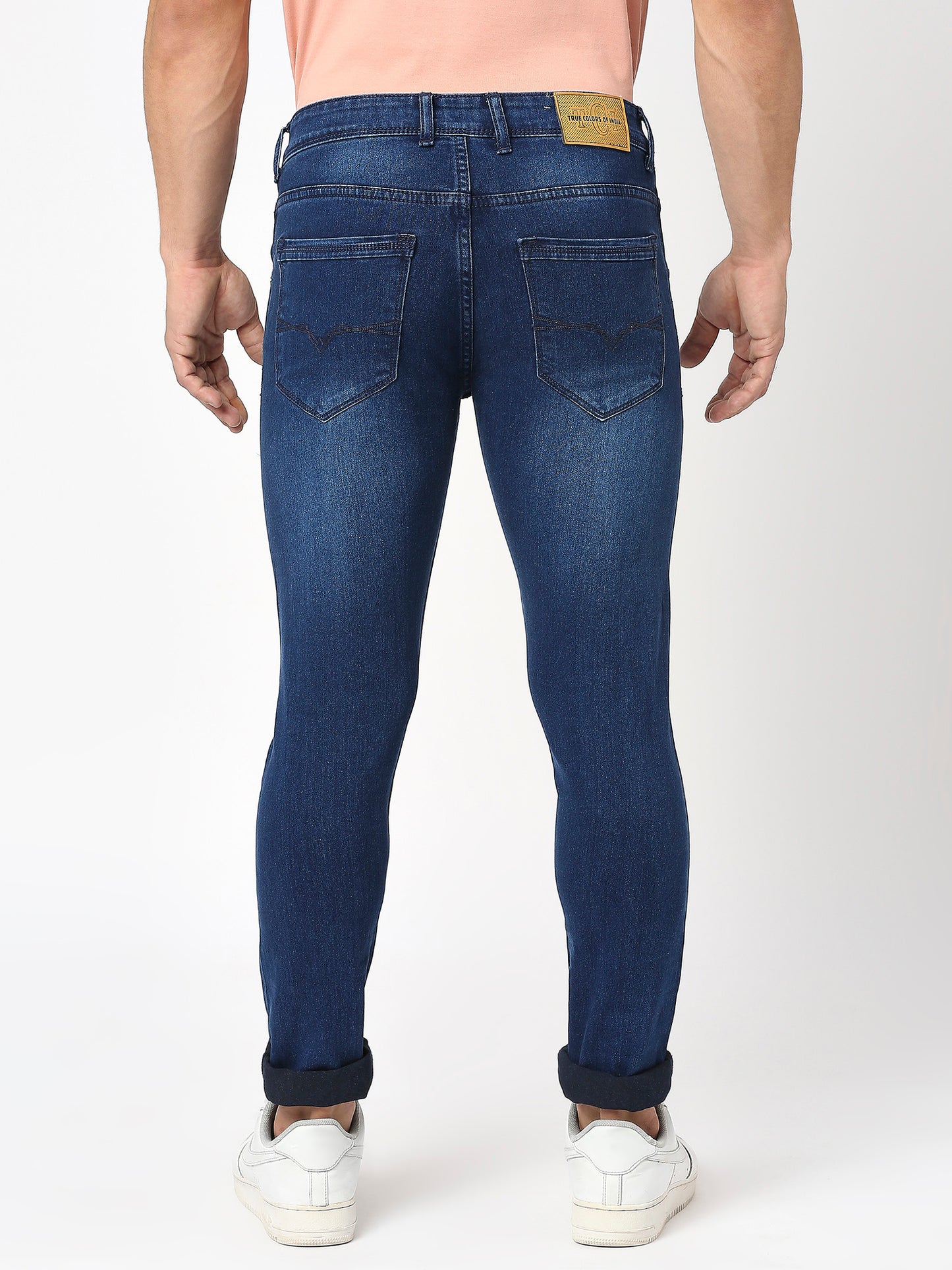 True Colors of India®️ (TCI) Men's slim fit Indigo blue stretchable jeans pant