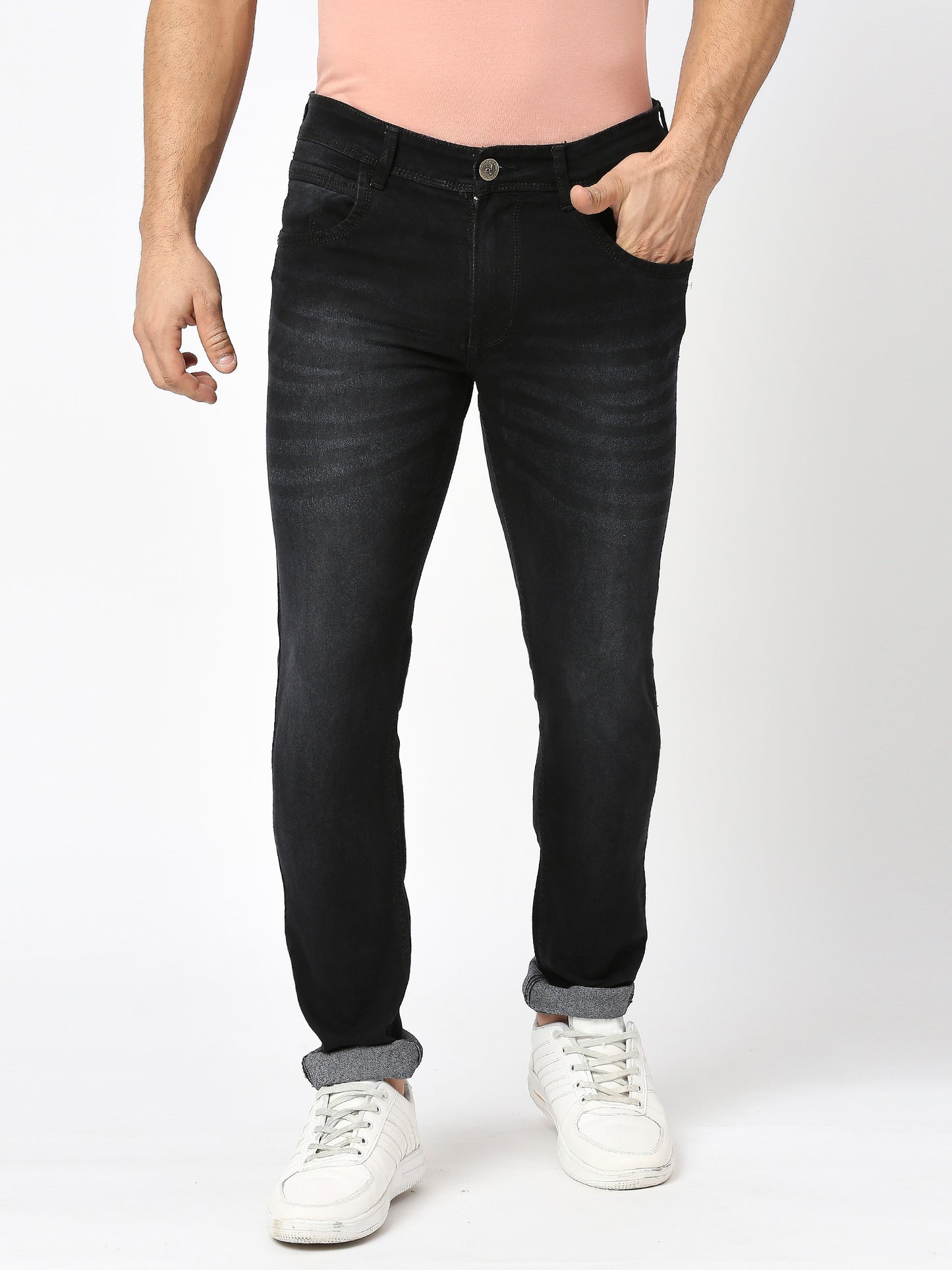 True Colors of India®️ (TCI) Men's slim fit Silky blue stretchable jeans pant