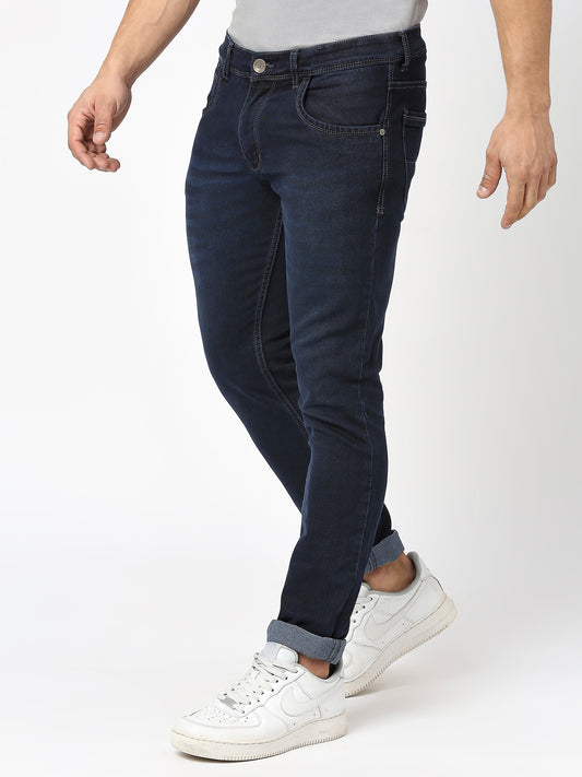 True Colors of India®️ (TCI) Men's slim fit carbon blue stretchable jeans pant
