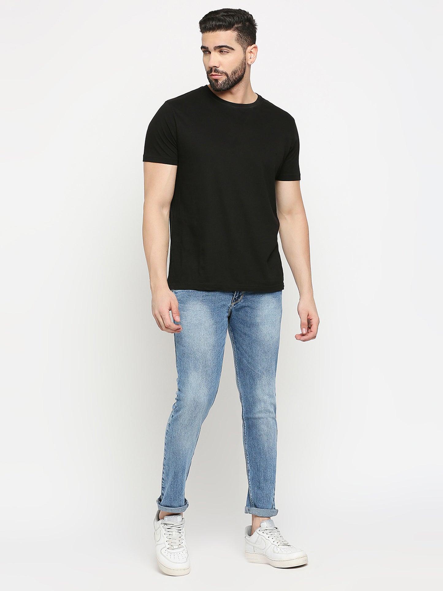 True Colors of India®️ (TCI) Men's slim fit Light blue stretchable jeans pant