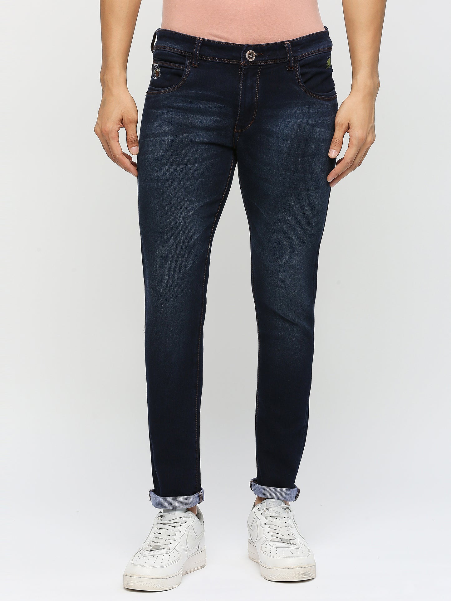 True Colors of India®️ (TCI) Ink Blue Men's Slim Fit Stretchable Fabric Casual Wear Denim Jeans