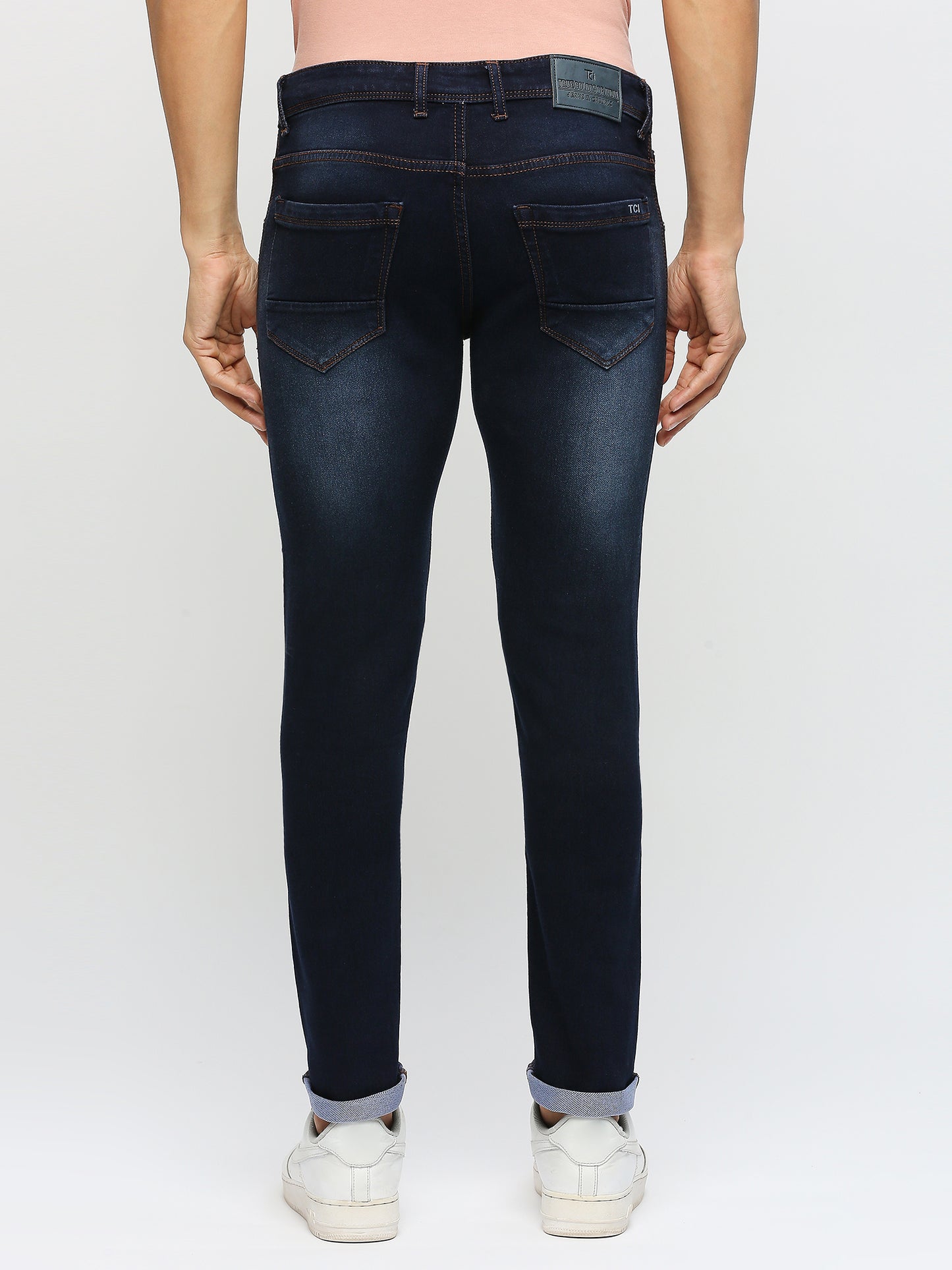 True Colors of India®️ (TCI) Ink Blue Men's Slim Fit Stretchable Fabric Casual Wear Denim Jeans