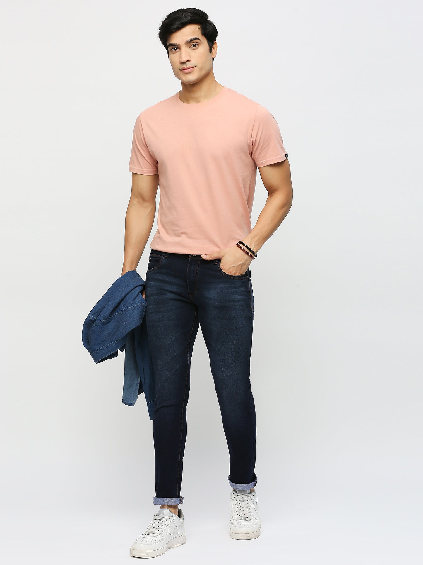 True Colors of India®️ (TCI) Ink Blue Men's Slim Fit Stretchable Fabric Casual Wear Denim Jeans