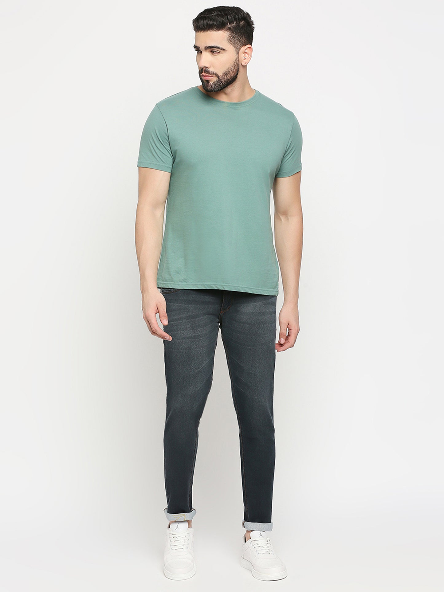 True Colors of India®️ (TCI) Dark Grey Men's Slim Fit Stretchable Fabric Casual Wear Denim Jeans