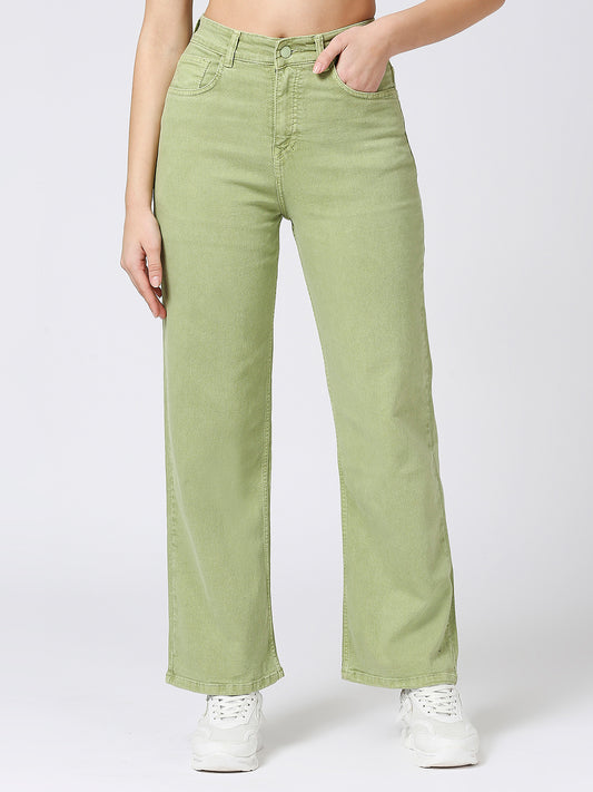 Cefalu Women's High Waist Wide Leg Jeans