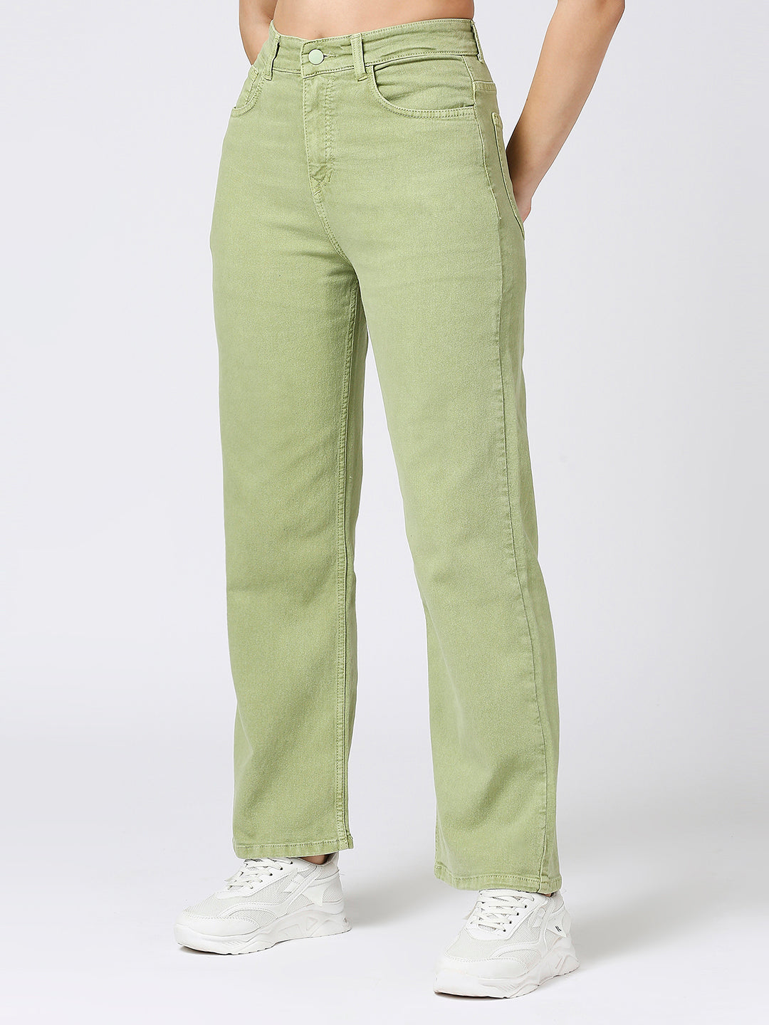 Cefalu Women's High Waist Wide Leg Jeans