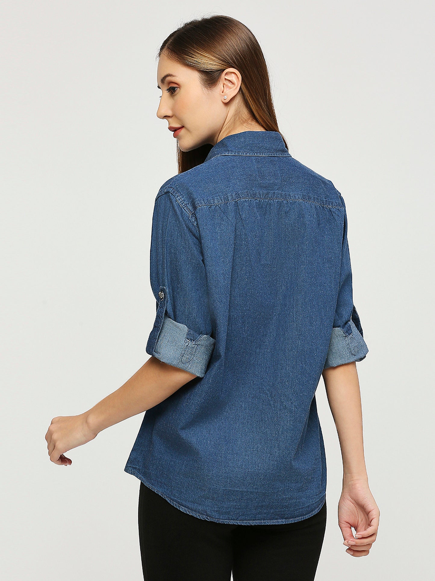 Cefalu®️ denim oversized shirt for women