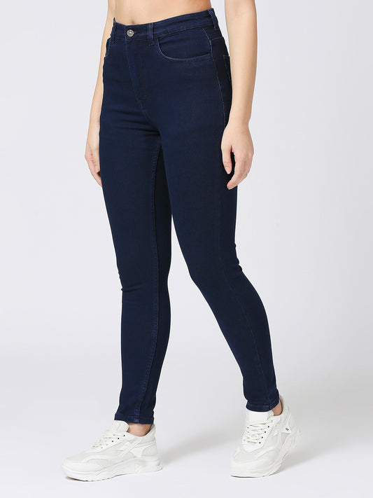 Cefalu High Waisted Stretchable Skinny Fit Jeans For Women