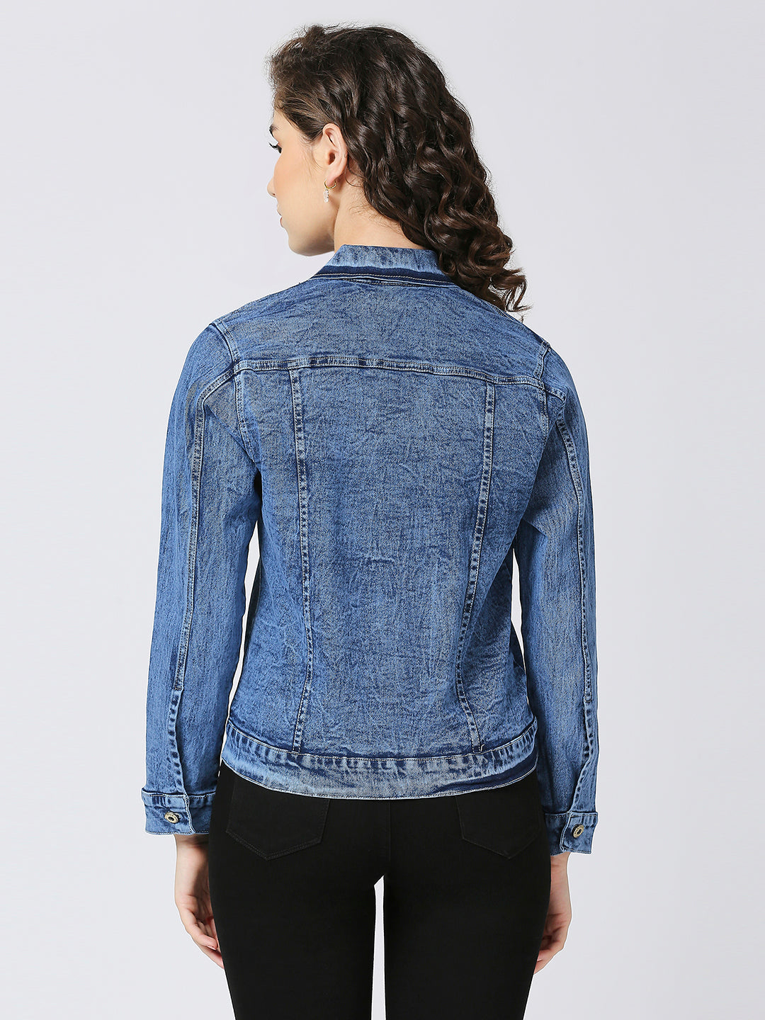 Cefalu Light Blue Denim Jacket for women