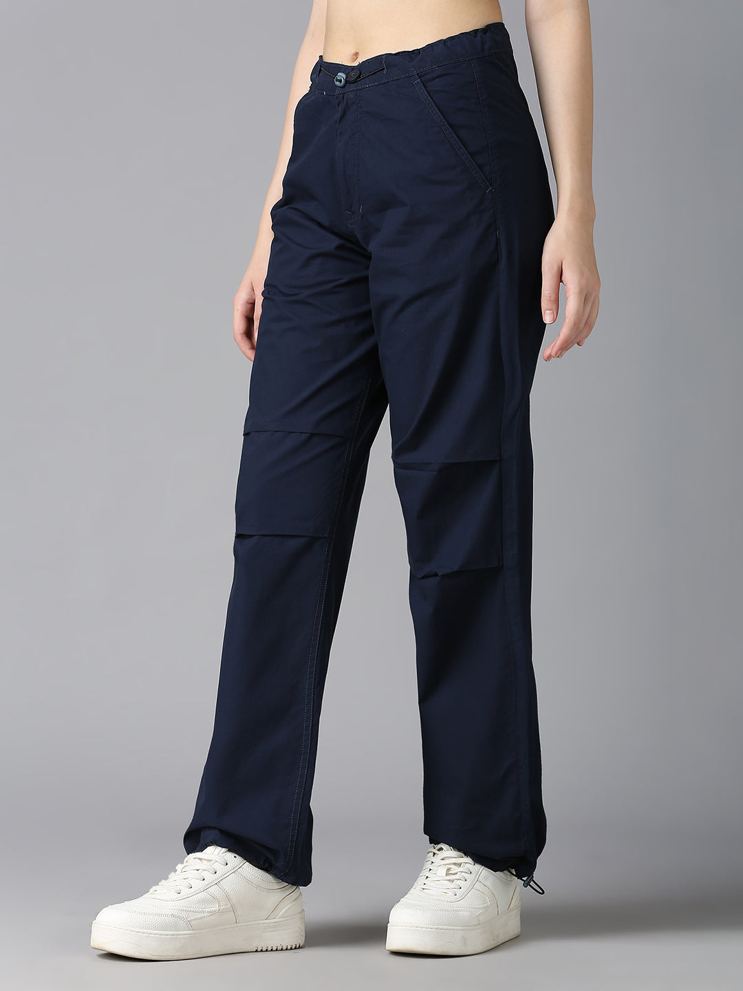 Cefalu Women Blue Parachute Pants