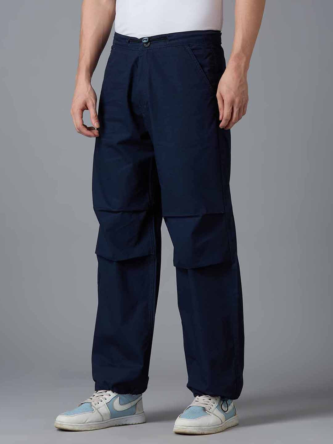 TCI Men Blue Parachute Pants