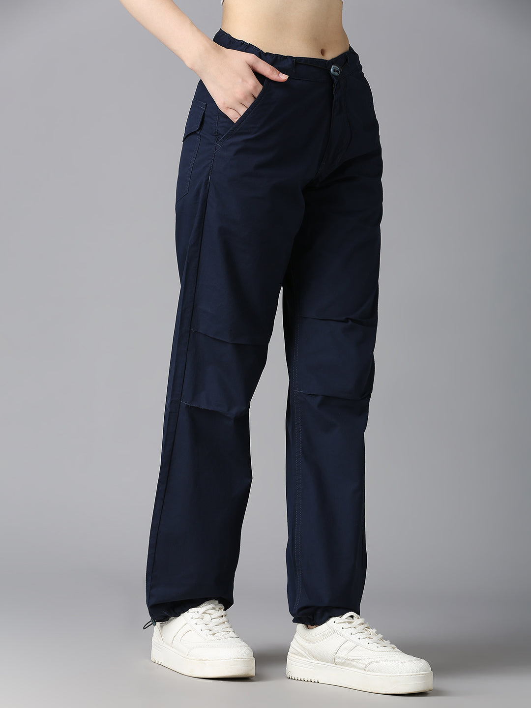 Cefalu Women Blue Parachute Pants
