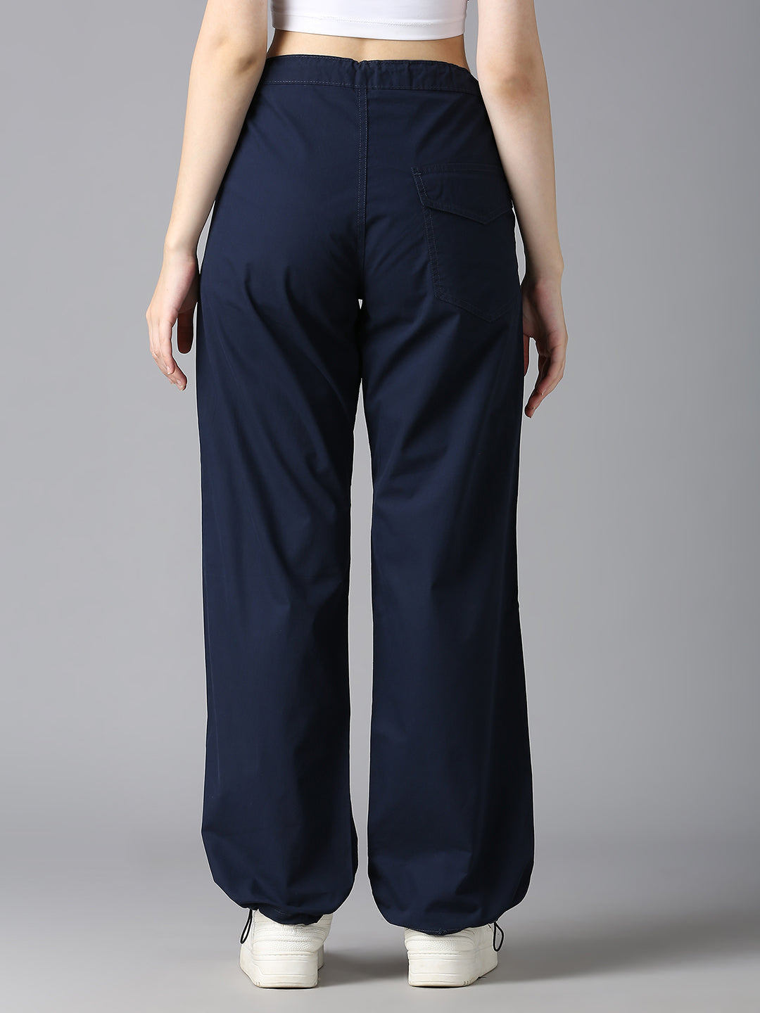 Cefalu Women Blue Parachute Pants