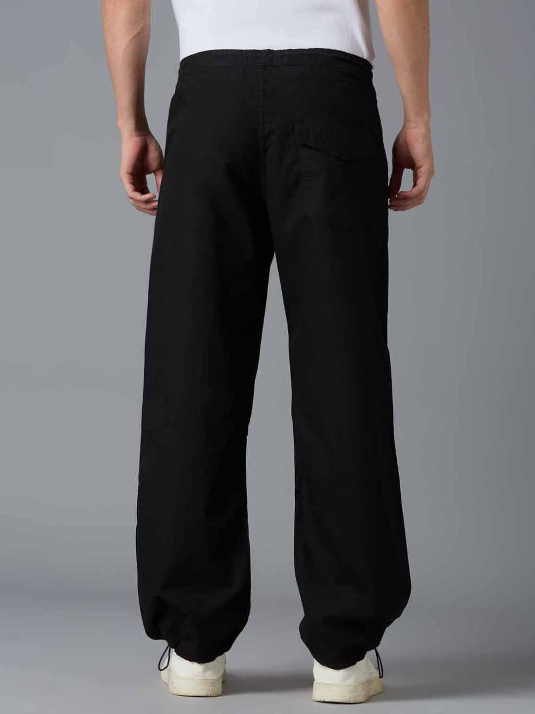 TCI Men Black Parachute Pants