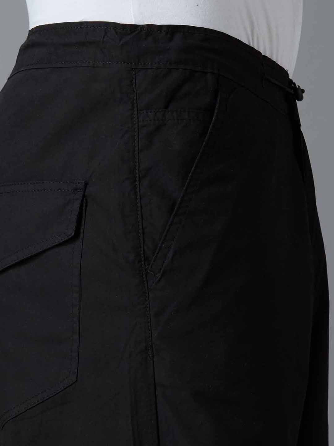 TCI Men Black Parachute Pants