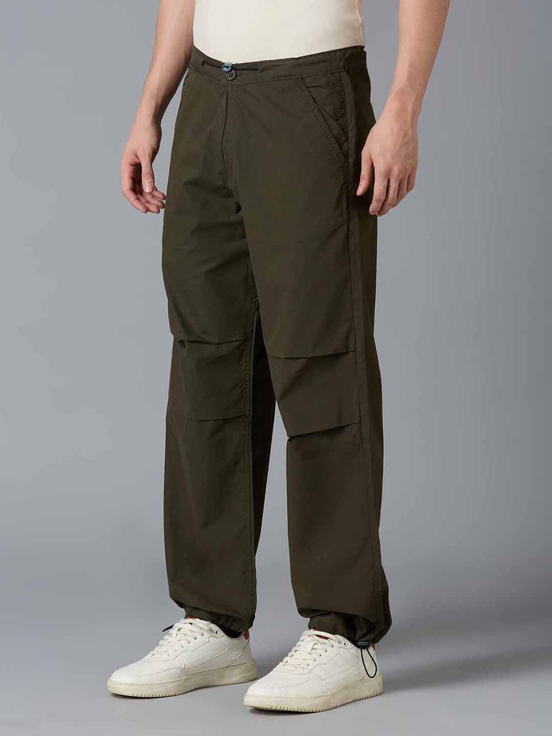 TCI Men Military Green Parachute Pants