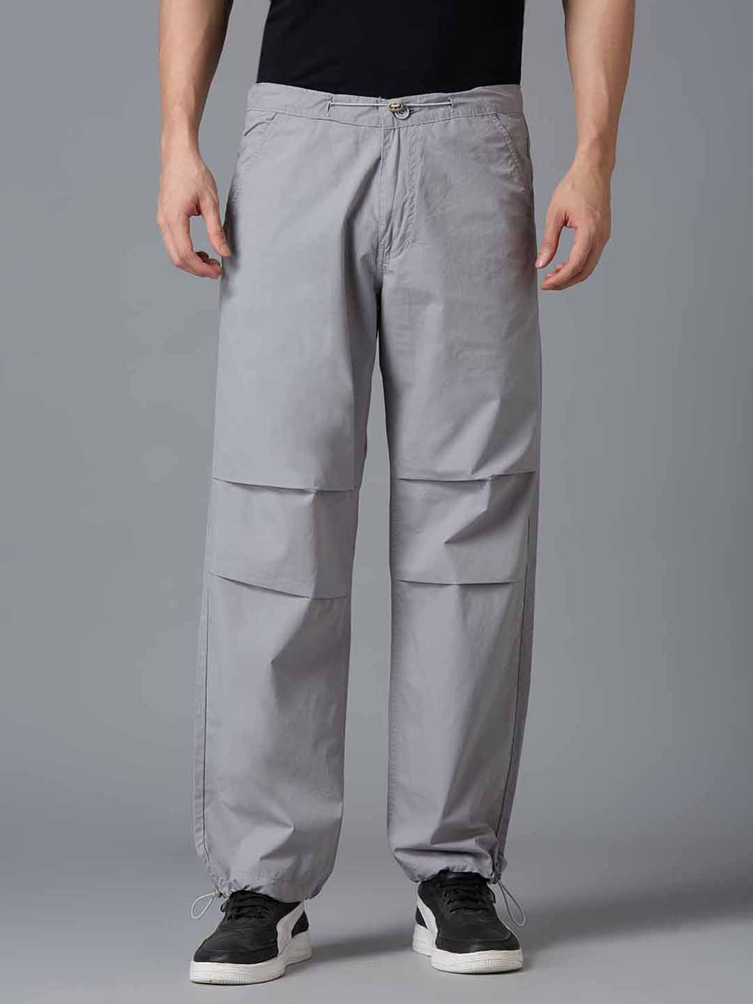 TCI Men Light Grey Parachute Pants