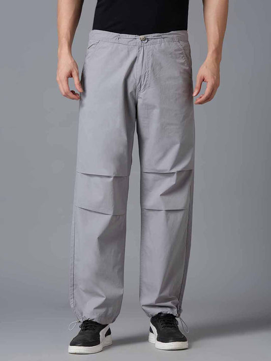TCI Men Light Grey Parachute Pants
