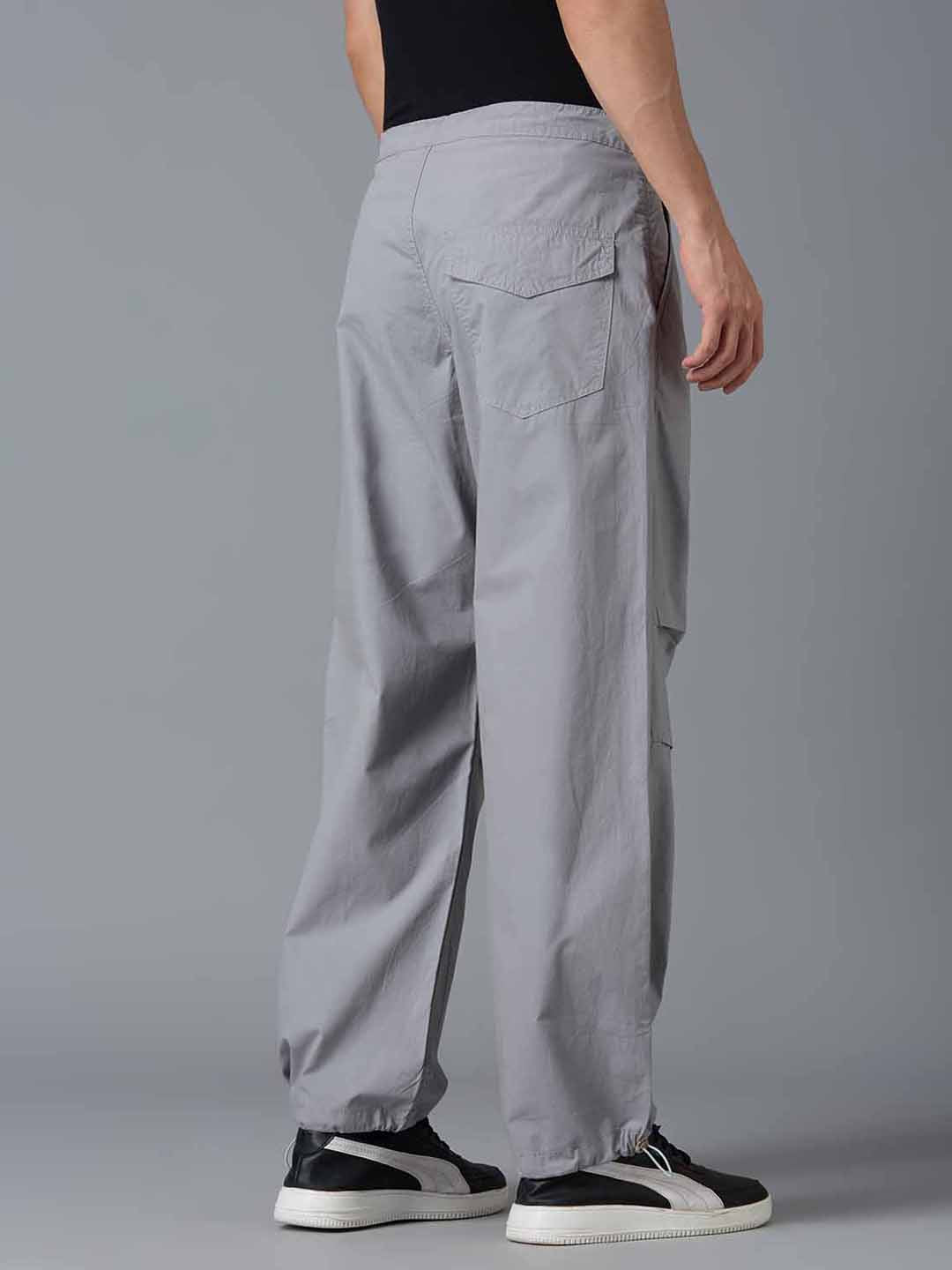 TCI Men Light Grey Parachute Pants