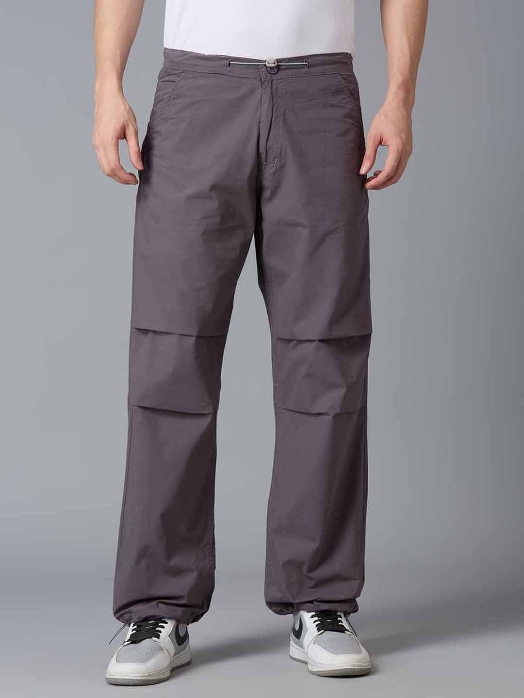 TCI Men Dark Grey Parachute Pants