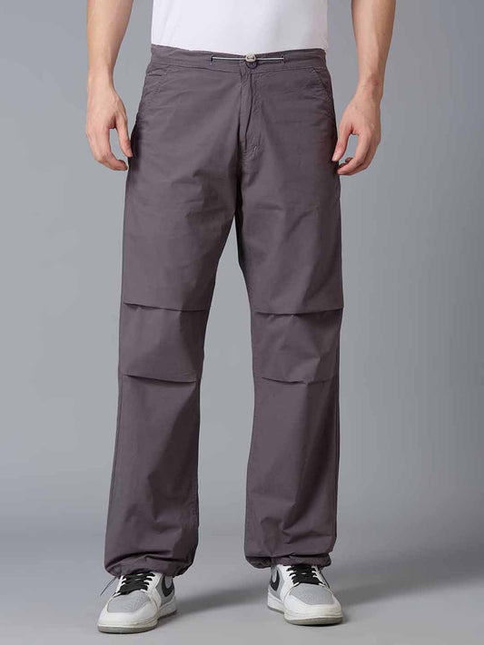 TCI Men Dark Grey Parachute Pants
