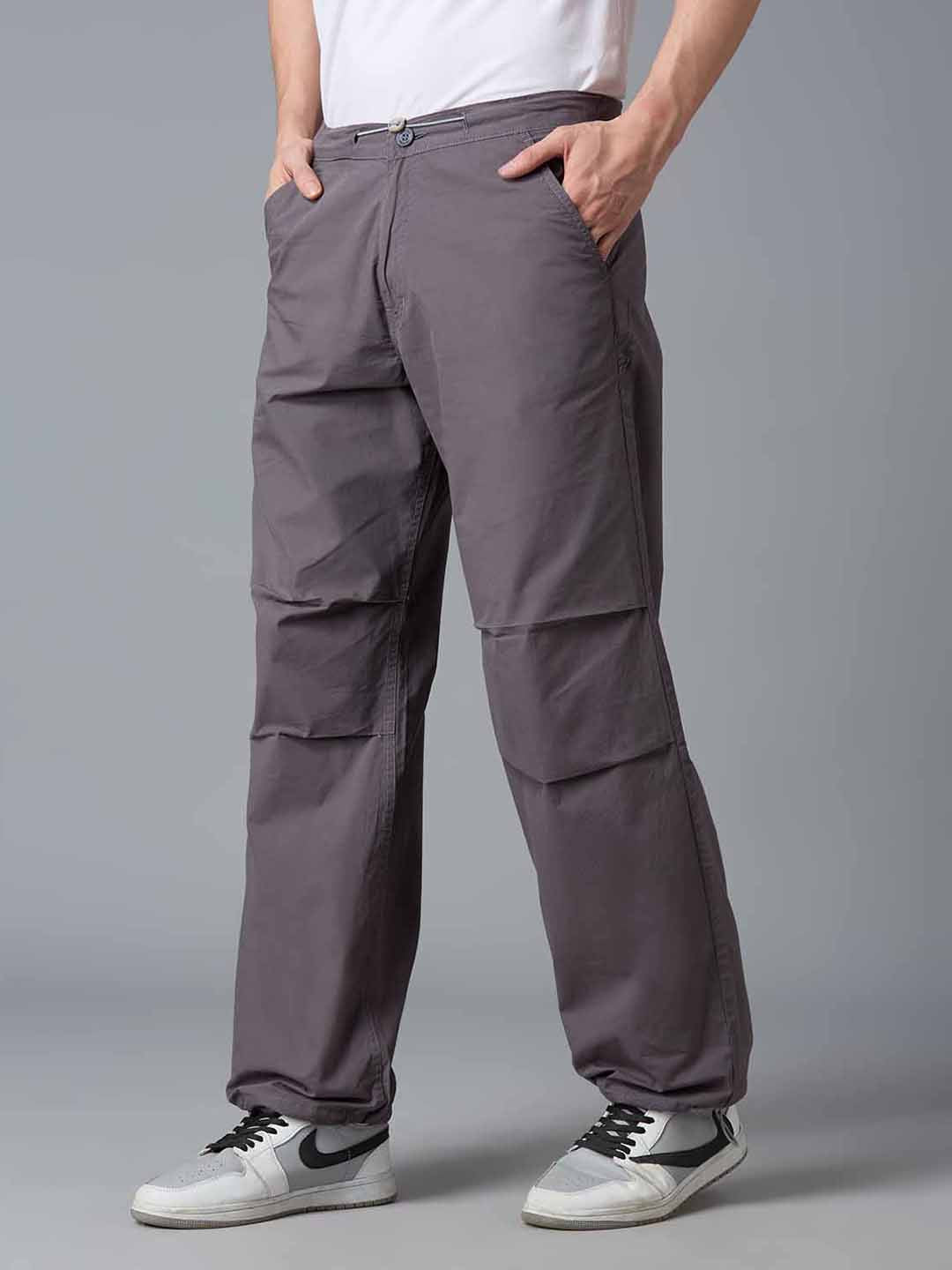 TCI Men Dark Grey Parachute Pants