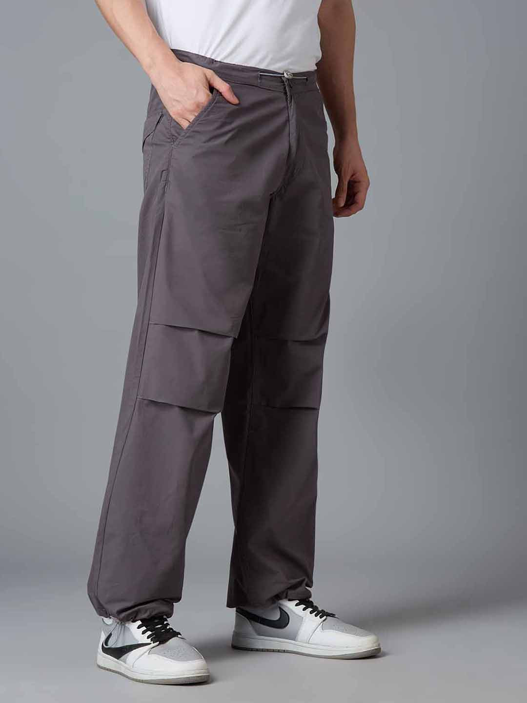 TCI Men Dark Grey Parachute Pants