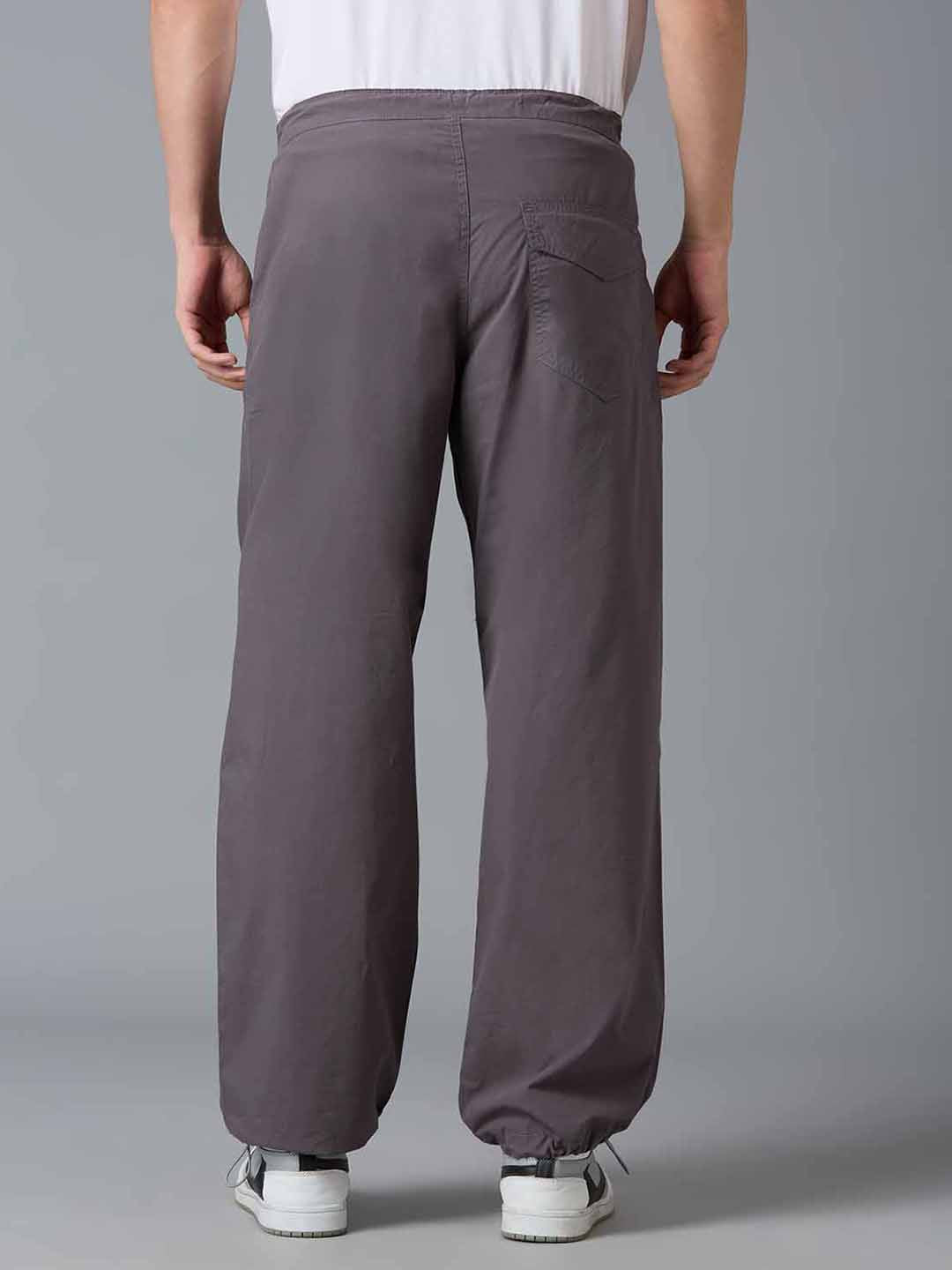 TCI Men Dark Grey Parachute Pants